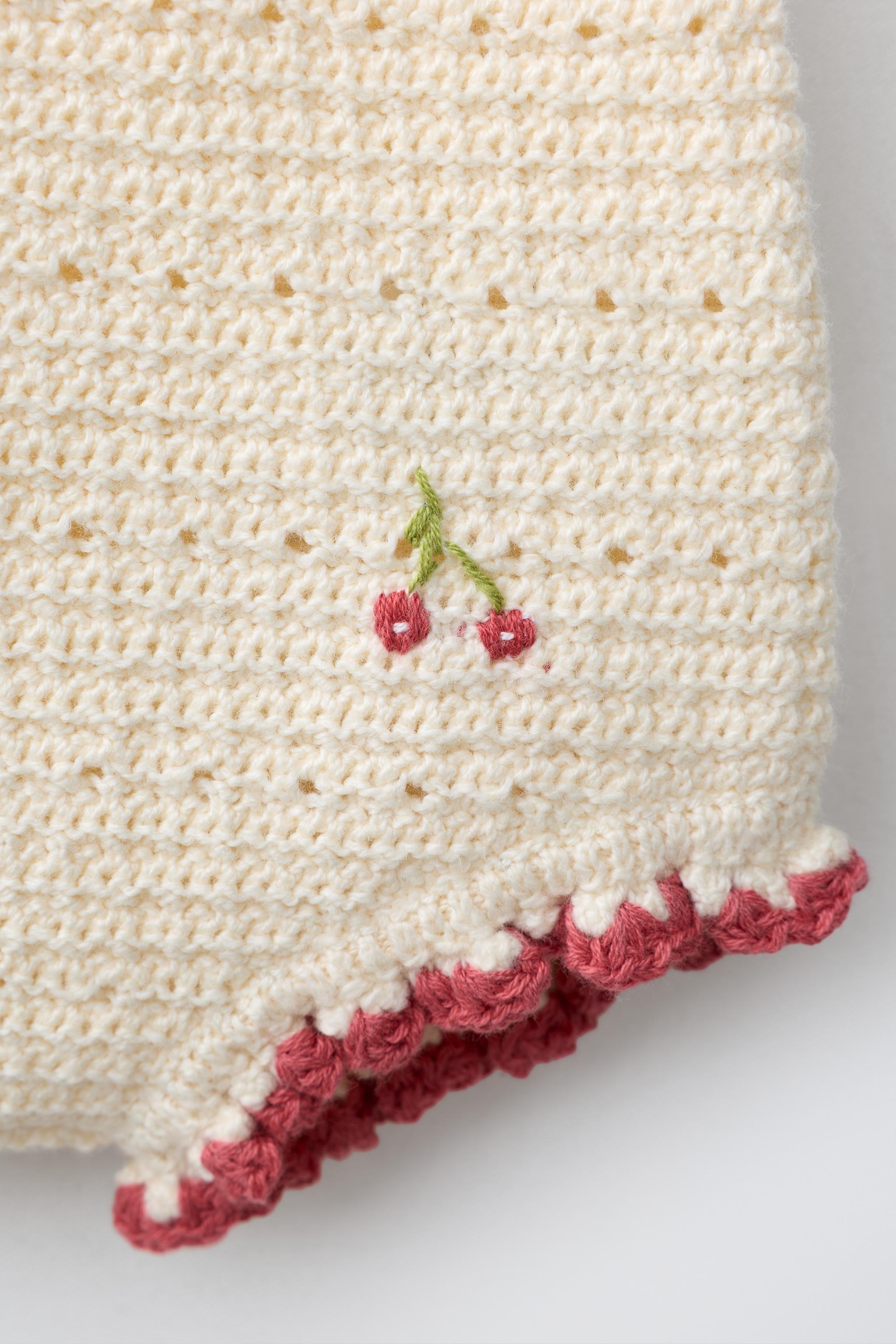 KNIT CHERRY ROMPER